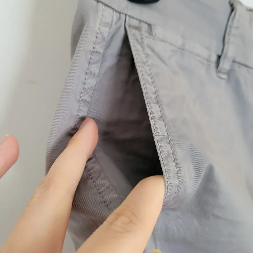 NEW J. Crew Chino Gray Cotton Blend 4in Shorts Style G2331 Size 00